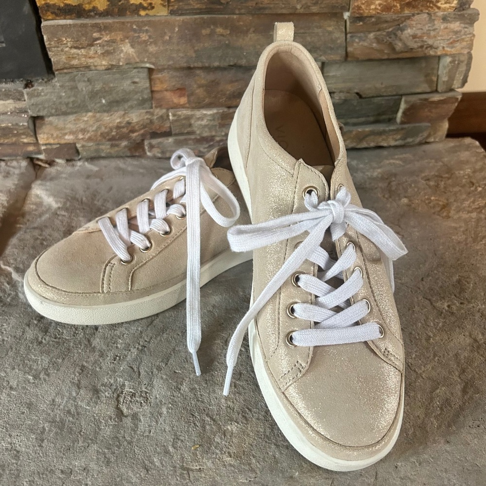 Vionic Winny Gold Metallic Comfort Sneakers Size 9 - Picture 2 of 7
